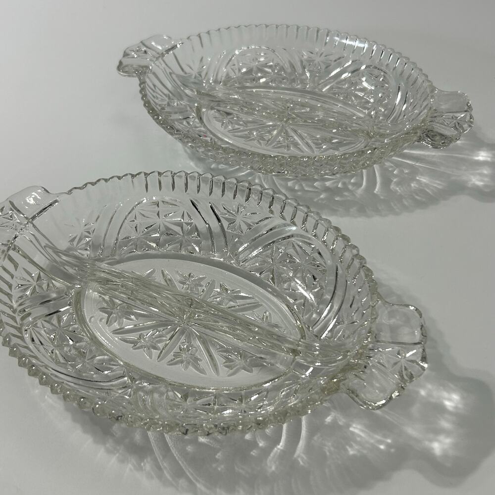 Vintage Glass Dish Set of 2 MCM Anchor Hocking